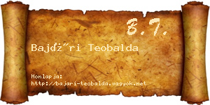 Bajári Teobalda névjegykártya